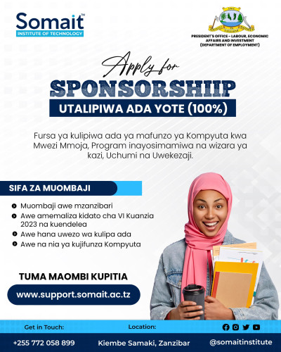 Somait Institute of Technology ikishirikiana na Wizara ya kazi, Uchumi na Uwekezaji, Zanzibar
